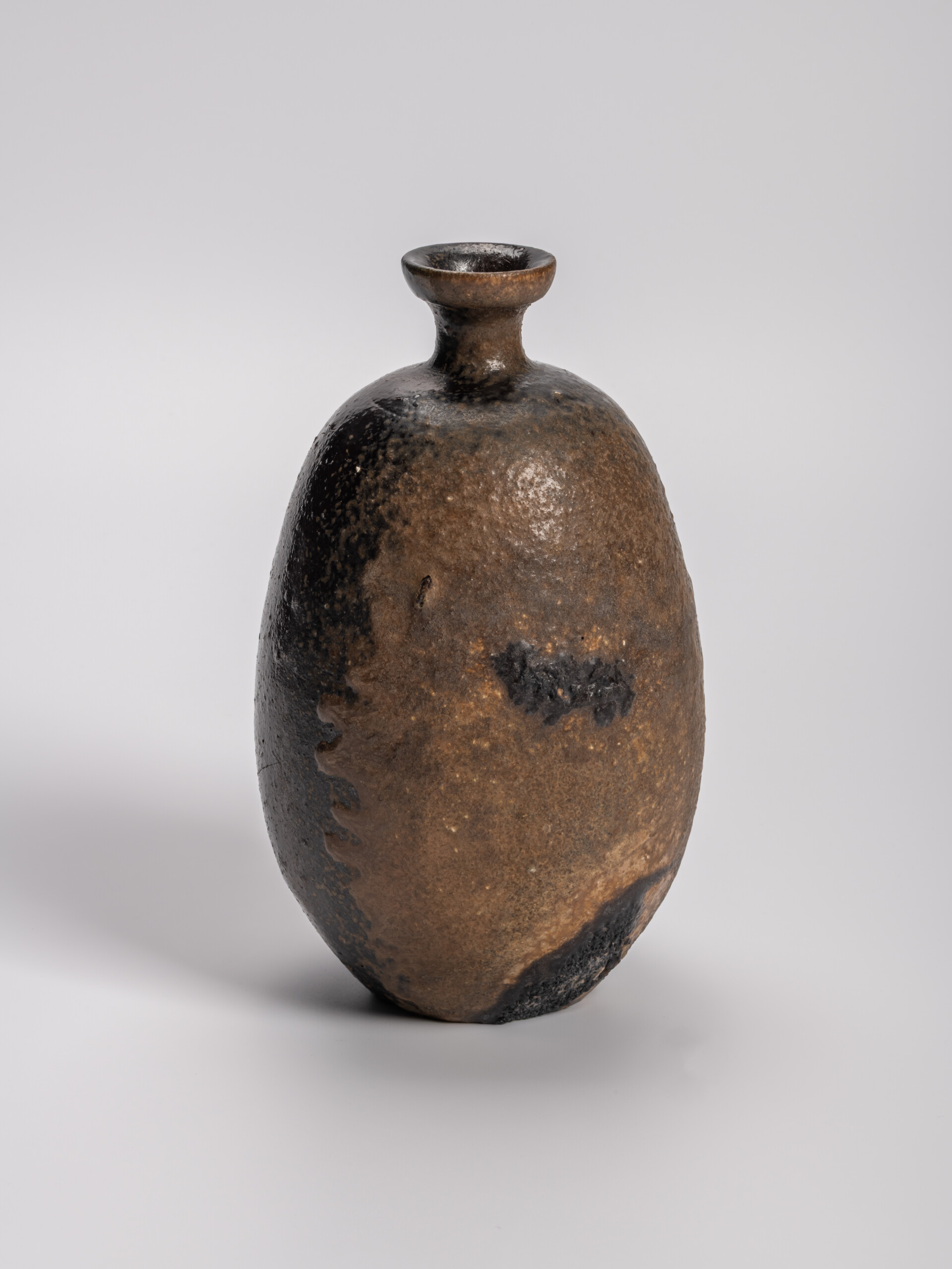 Alternate view of imo tokkuri (sweet potato–shaped sake flask) by Ryuichi Kakurezaki, showing an...