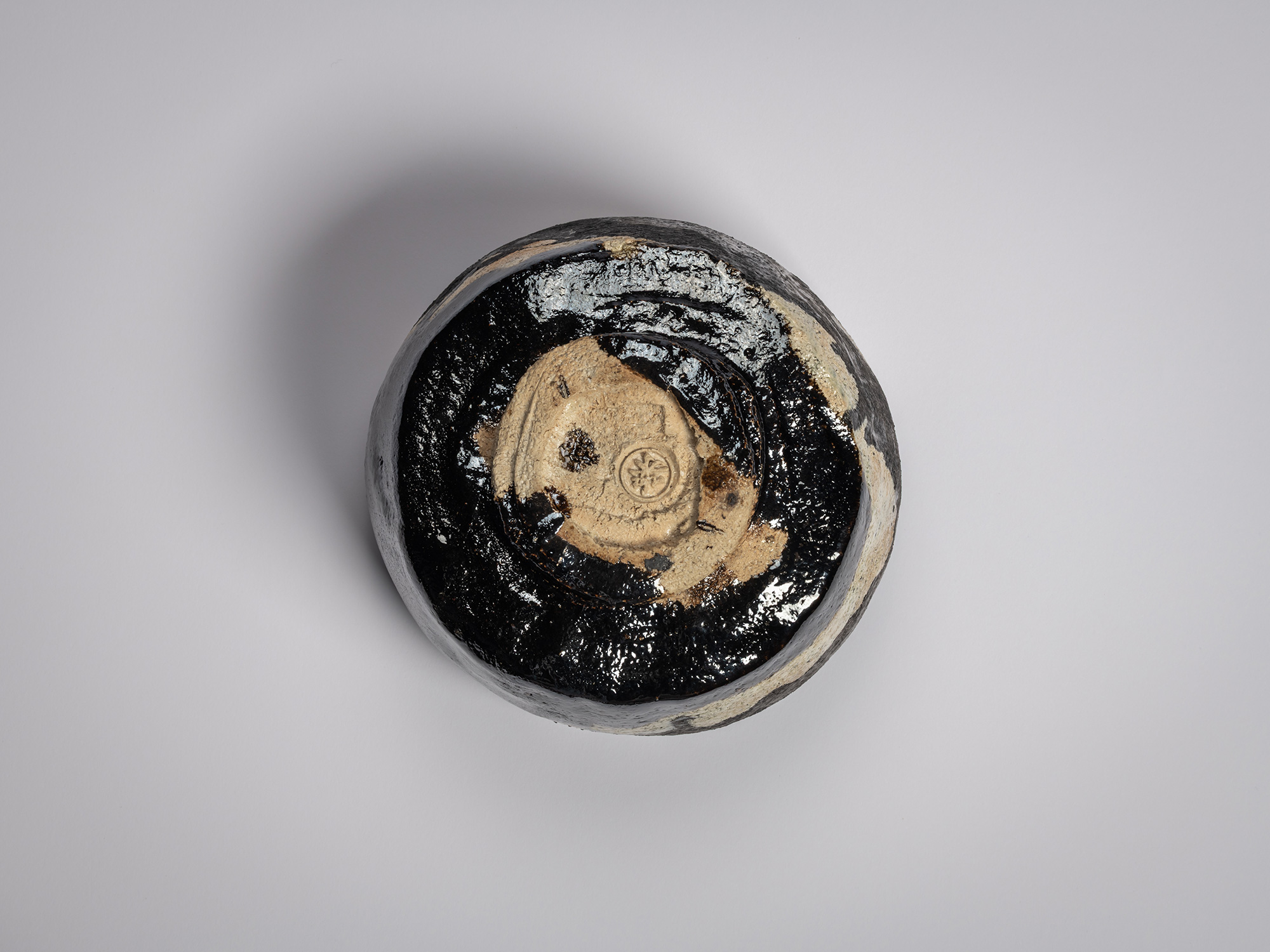 foot (kōdai) of tea bowl entitled Rōbokubai (Old Plum Tree)” by Raku Kichizaemon XVbowl with seal