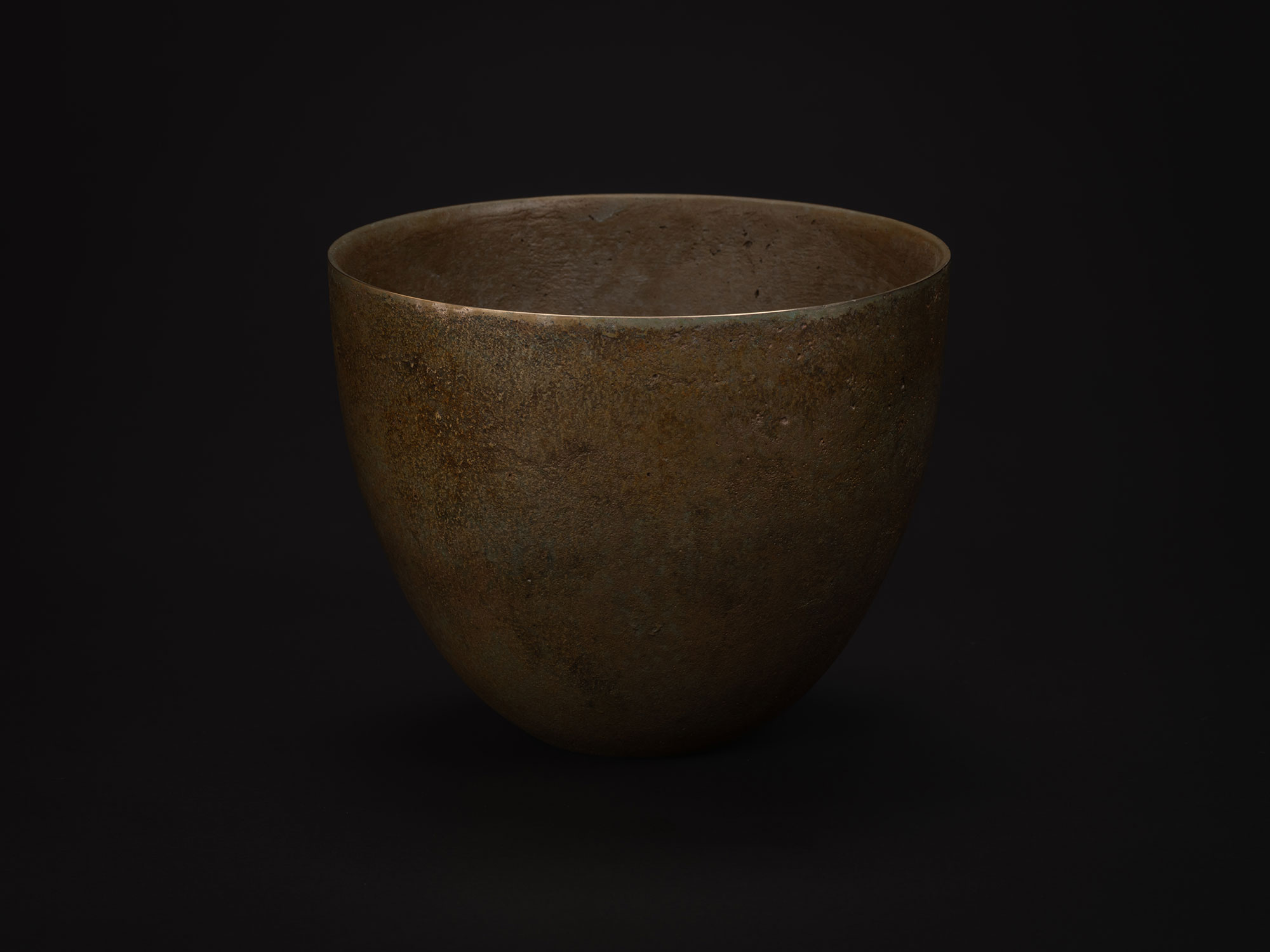 ronze No. 6 by Koji Hatakeyama, a hand-formed bronze vessel with a rounded body, gently tapering...