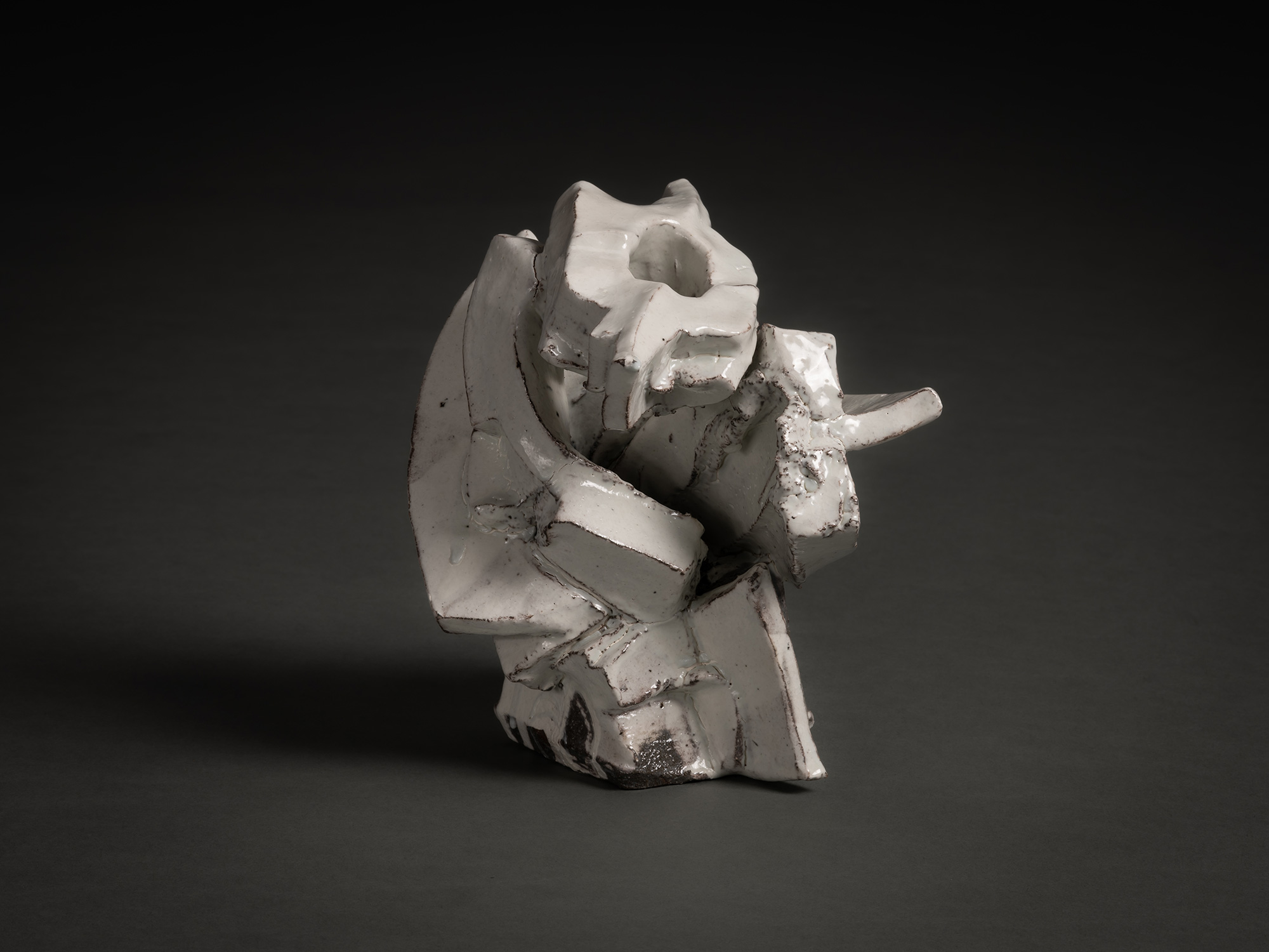 A dynamic ceramic sculpture titled Kohiki Sculptural Form by Shozo Michikawa. The piece features...