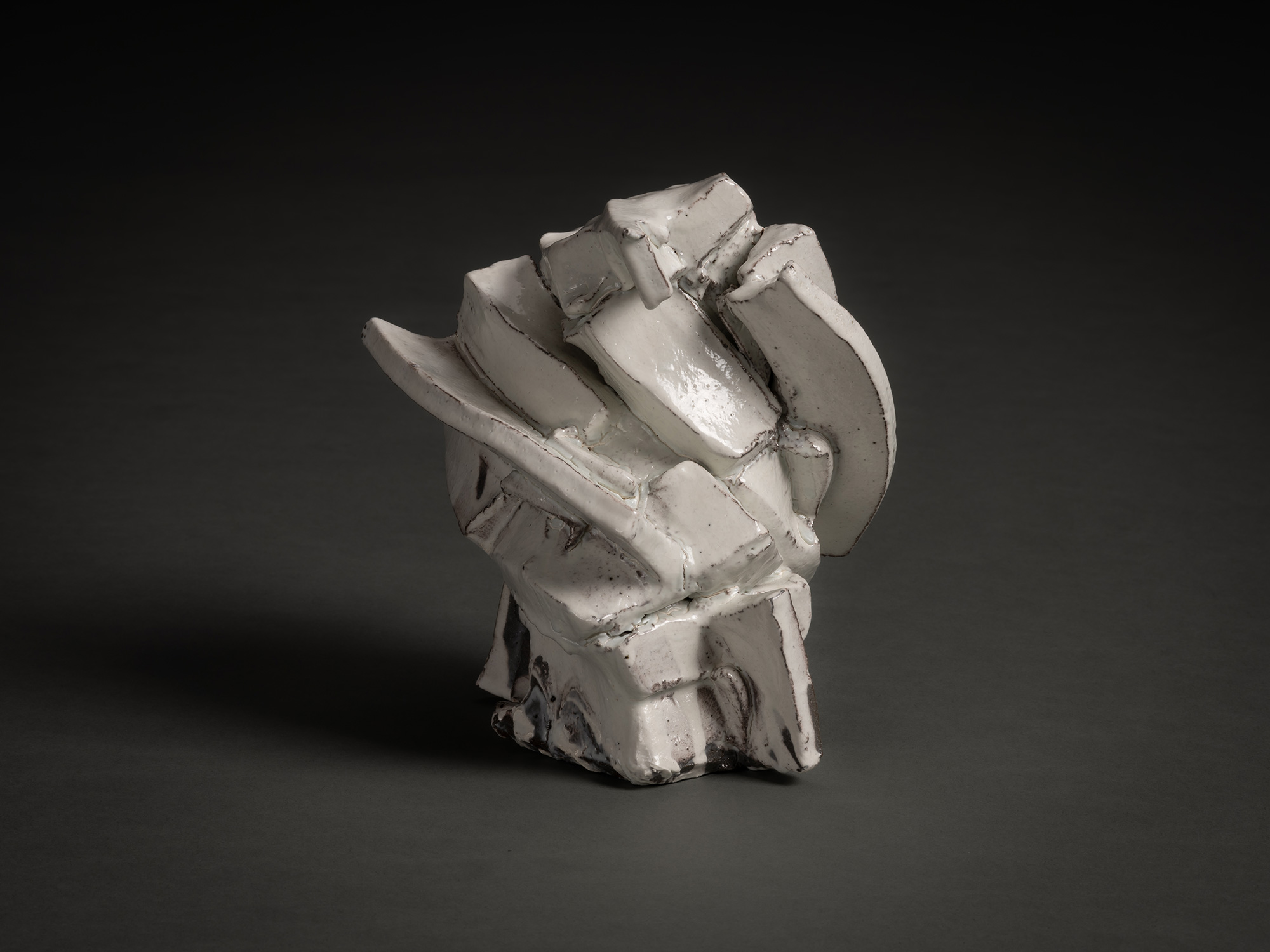 A dynamic ceramic sculpture titled Kohiki Sculptural Form by Shozo Michikawa. The piece features...