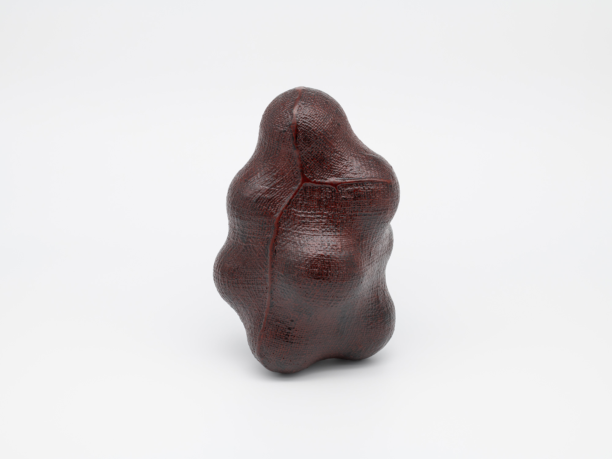 A freestanding contemporary lacquer sculpture titled Surface Tactility Suture Line #1 by Genta...