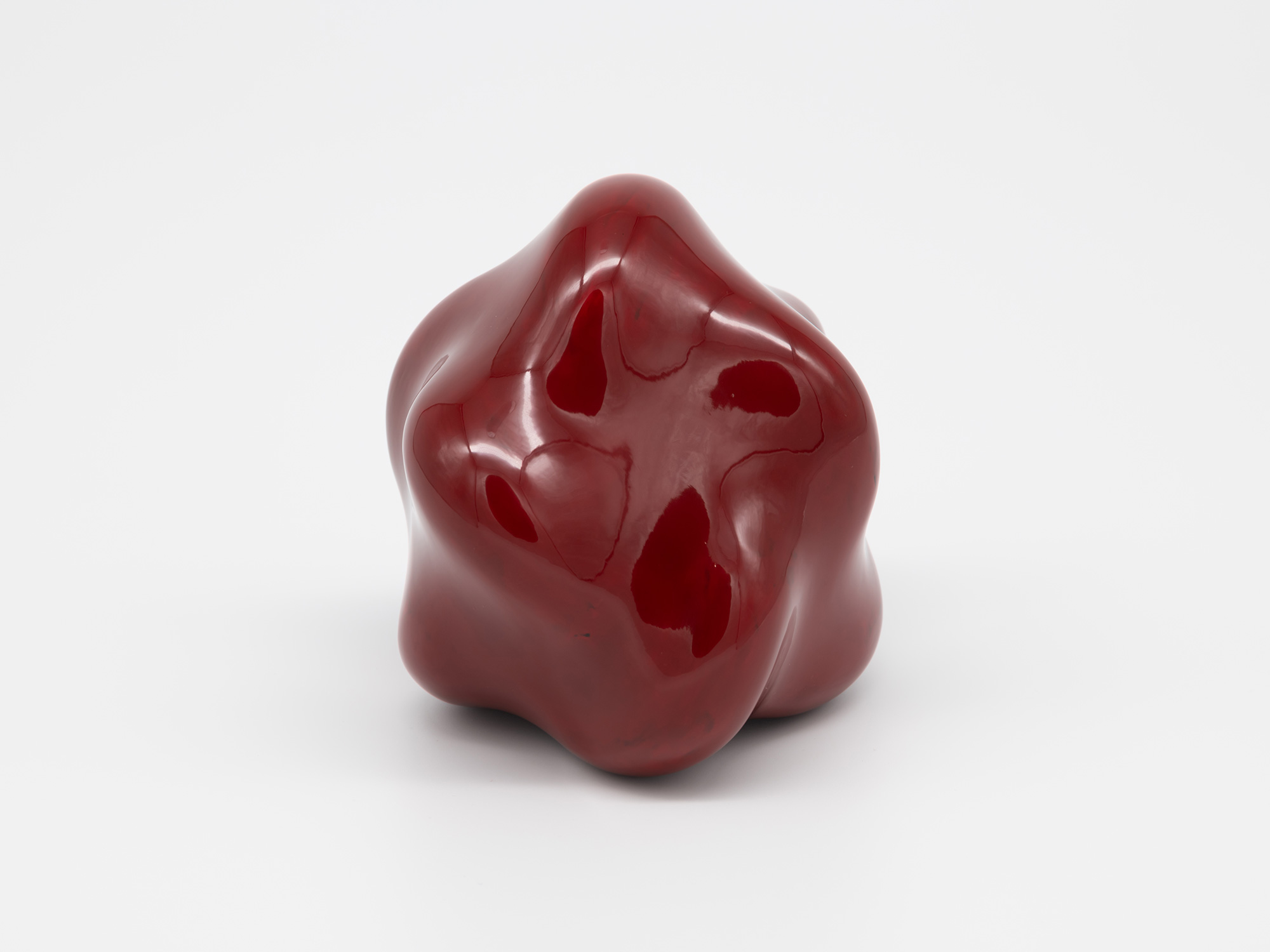 A small, freestanding contemporary lacquer sculpture titled Untitled (star) by Genta Ishizuka,...