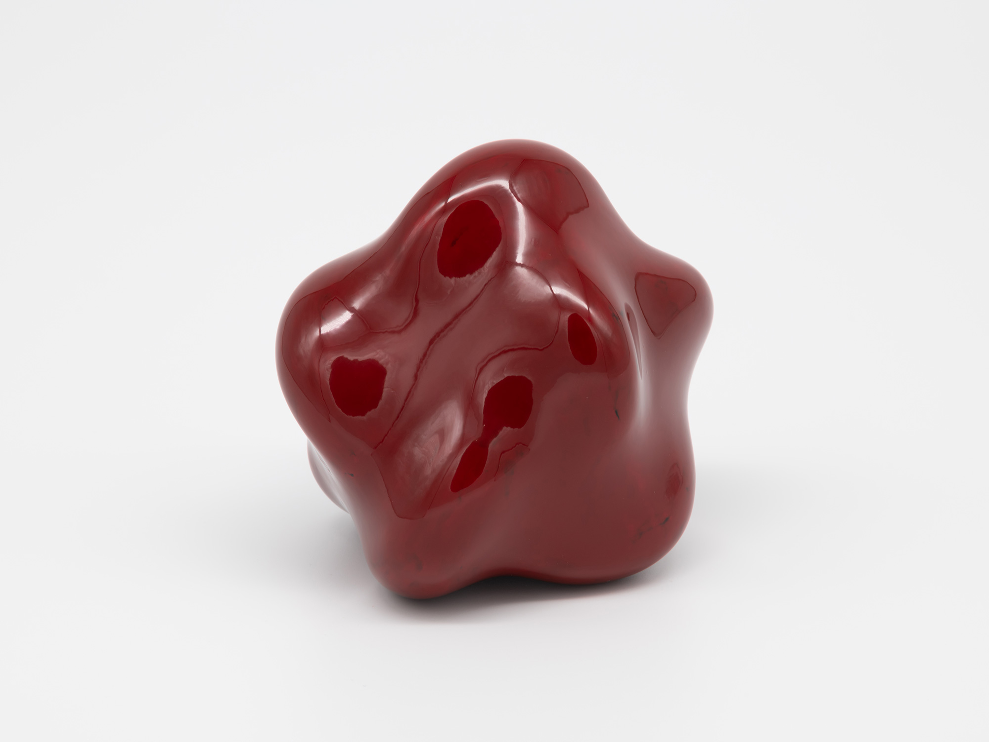 A small, freestanding contemporary lacquer sculpture titled Untitled (star) by Genta Ishizuka,...