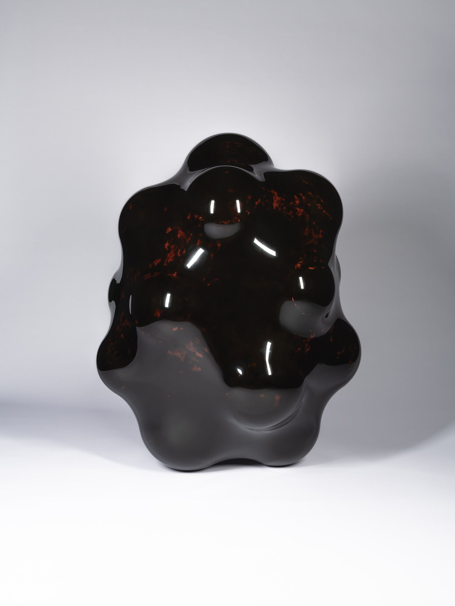 View of Surface Tactility #22 showing a broad vertical form composed of bulbous projections and...