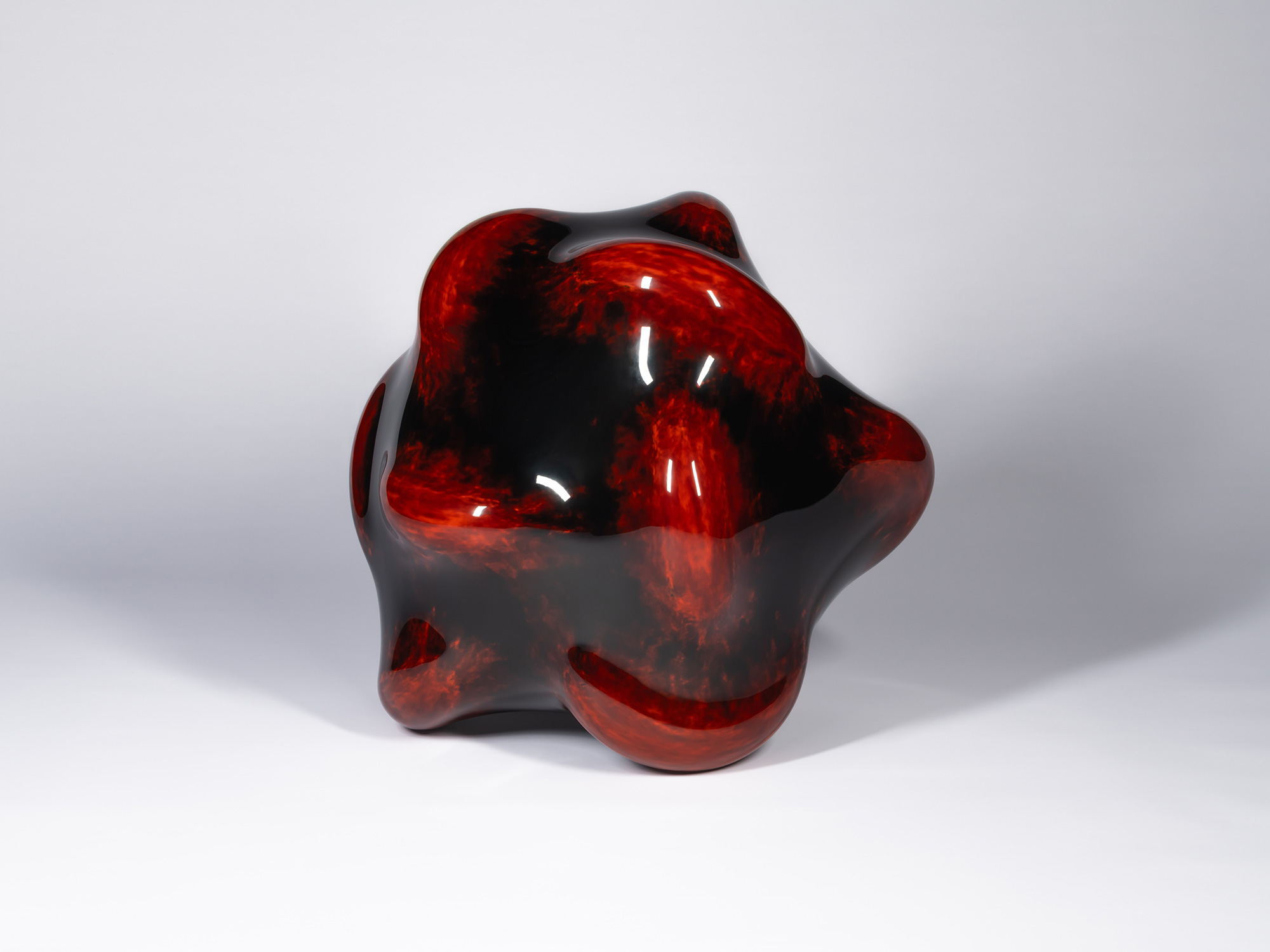 View of Taxis Groove – Bump. Broad, undulating contours rise from a cluster of rounded feet. Dark...