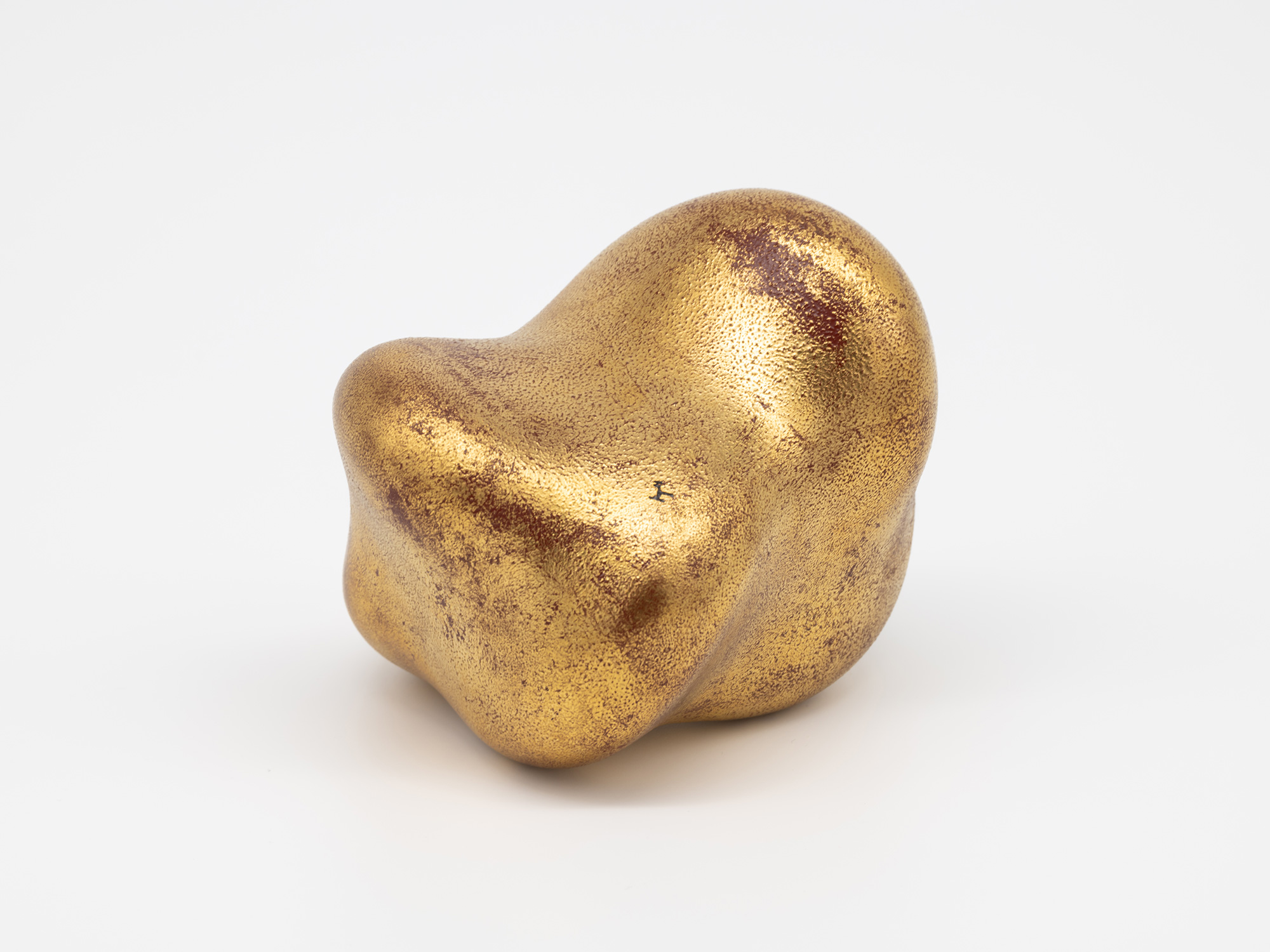 Bottom view of Untitled (Faded Gold) by Genta Ishizuka showing artist's directional tic mark. The...