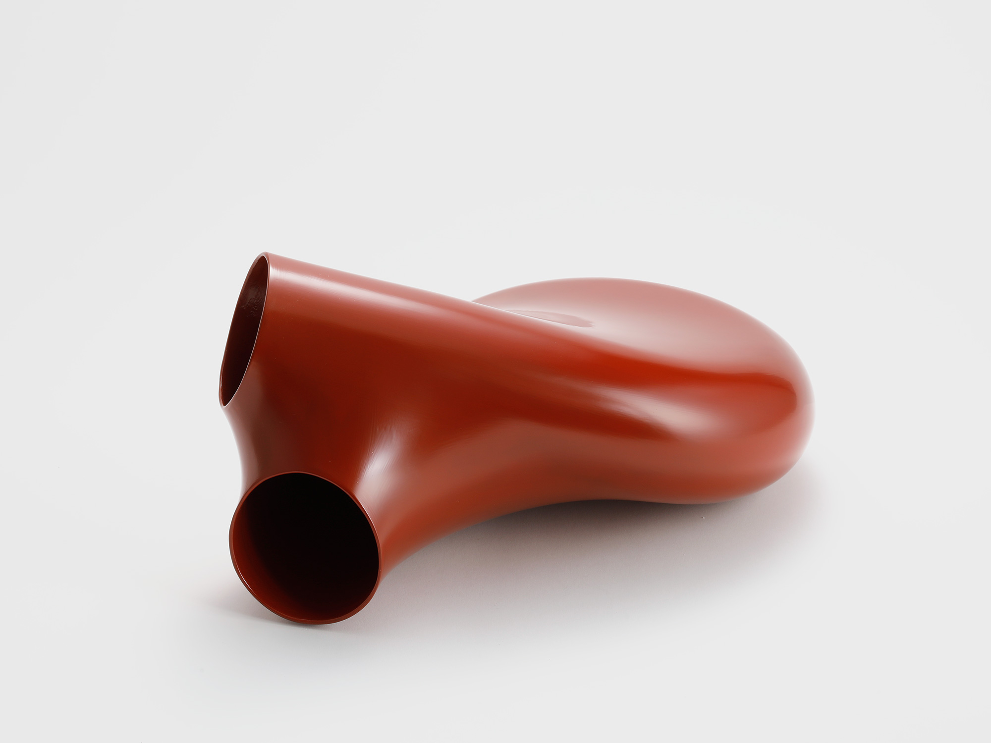 View of Absence, Presence (Awakuchi) by Genta Ishizuka, a contemporary red lacquer sculpture with...