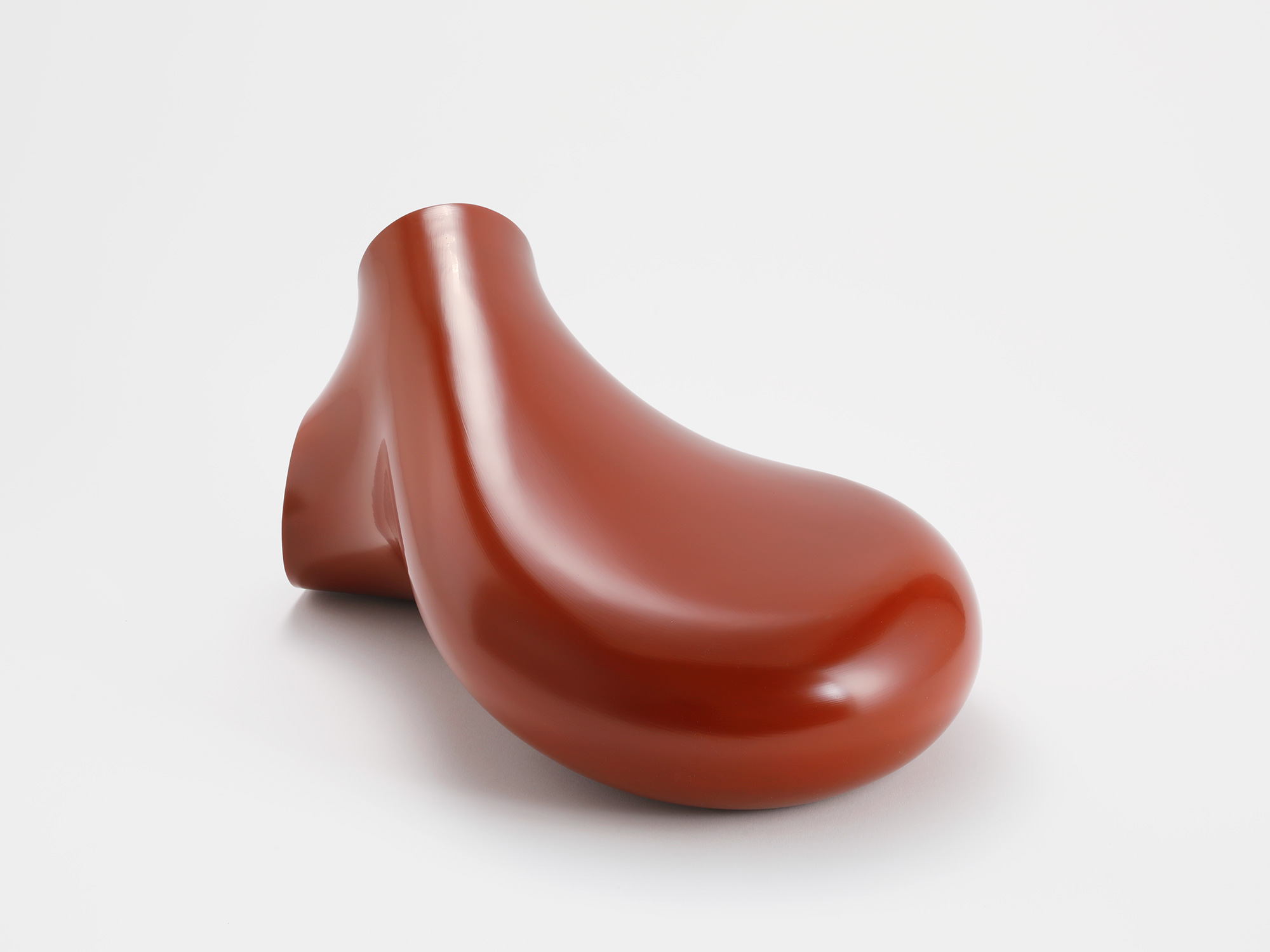 View of Absence, Presence (Awakuchi) by Genta Ishizuka, showing the sculpture's gently tapering...