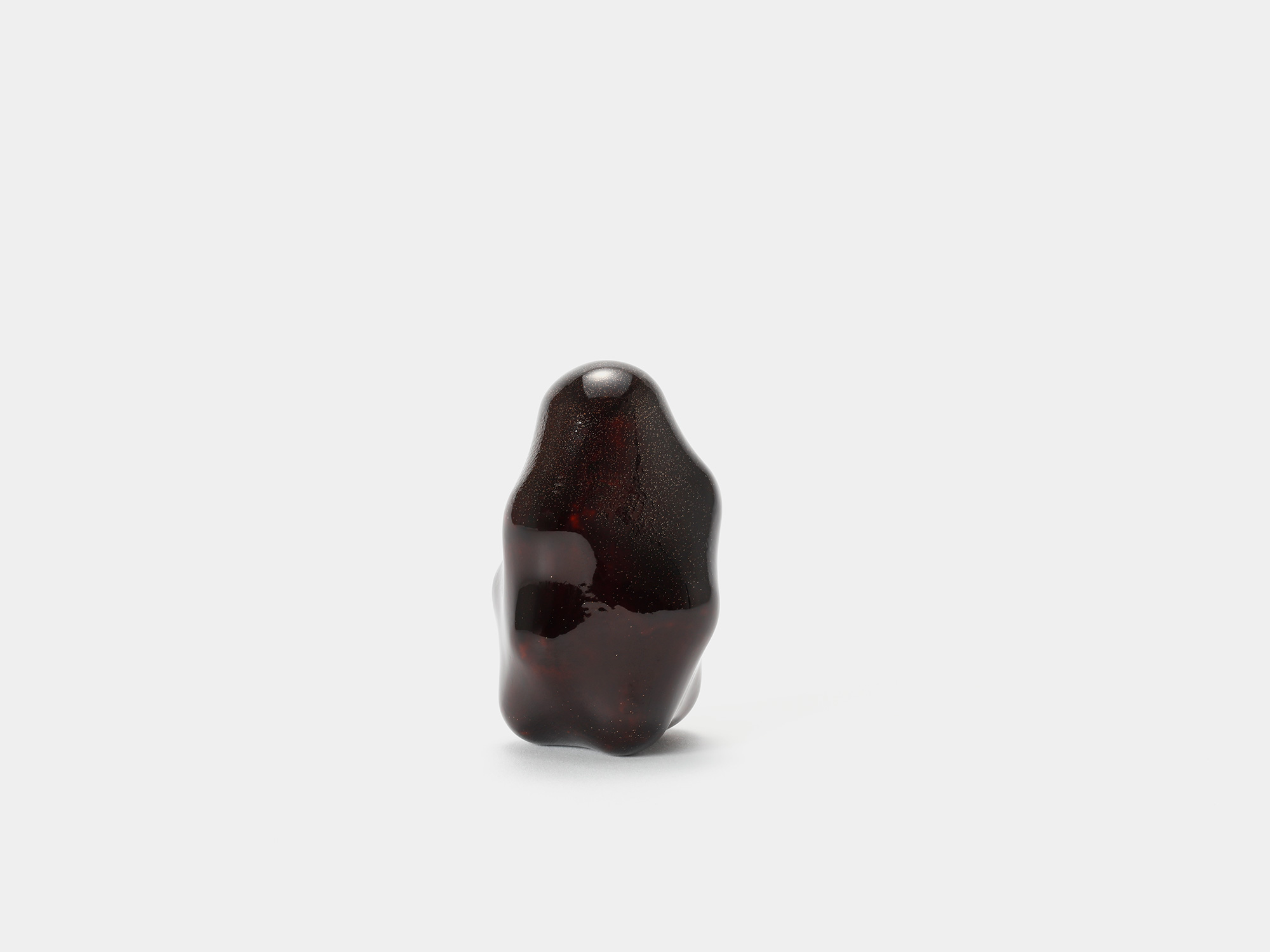iew of Untitled (Powder) by Genta Ishizuka, a small contemporary urushi lacquer sculpture with...