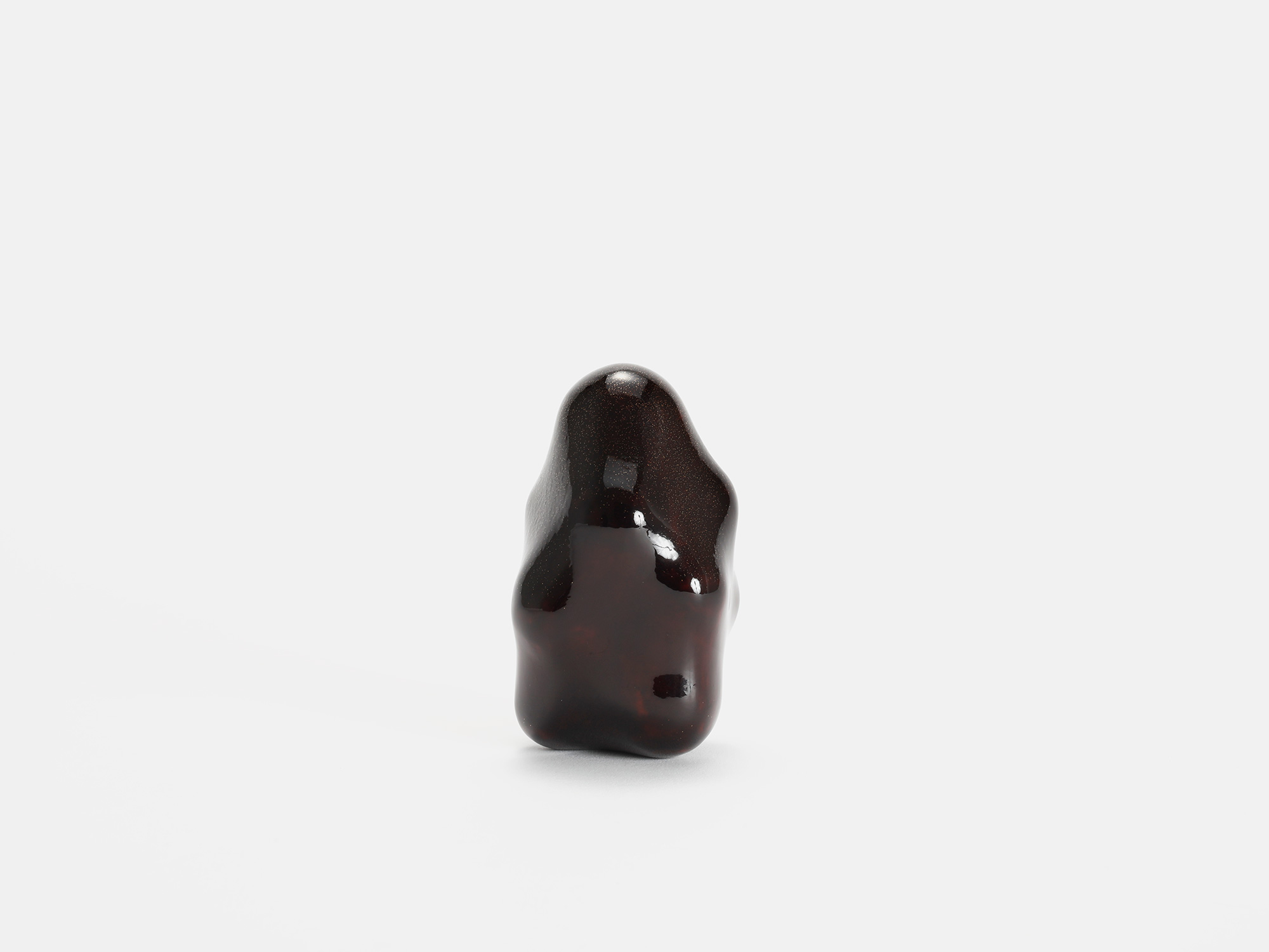 iew of Untitled (Powder) by Genta Ishizuka, a small contemporary urushi lacquer sculpture with...